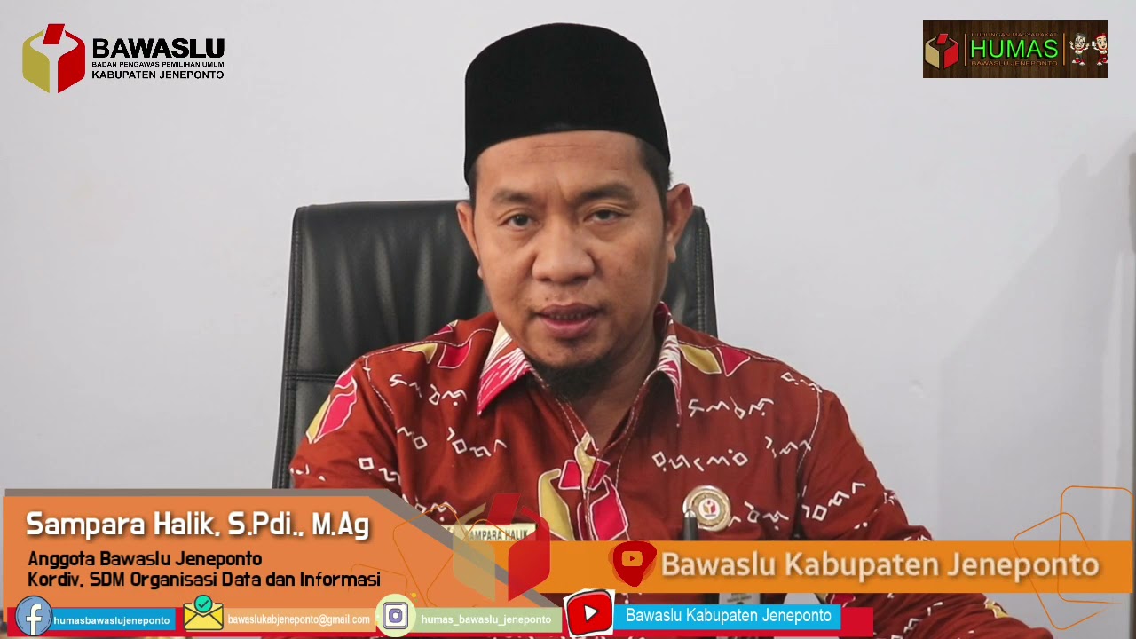 Data Pengawas Pemilu Berjenjang Tahun 2019